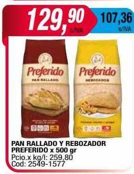 Maxiconsumo Pan rallado y rebozador preferido oferta