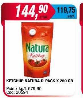 Maxiconsumo Ketchup natura d-pack oferta