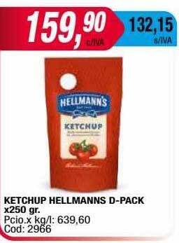 Maxiconsumo Ketchup hellmanns d-pack oferta
