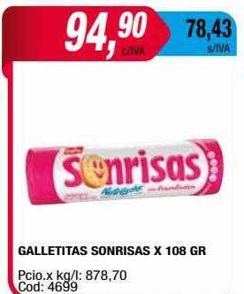 Maxiconsumo Galletitas sonrisas oferta