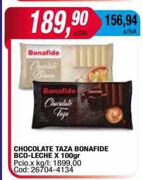 Maxiconsumo Chocolate taza bonafide bco-leche oferta