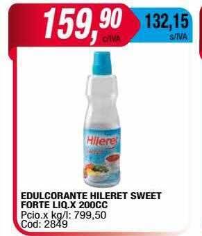 Maxiconsumo Edulcorante hileret sweet forte liq oferta