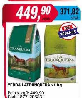Maxiconsumo Yerba la tranquera oferta