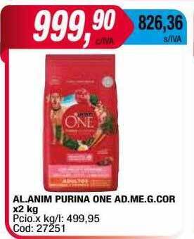 Maxiconsumo Al anim purina one ad me g cor oferta