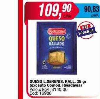 Maxiconsumo Queso l serenis rall oferta