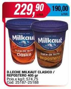 Maxiconsumo D leche milkaut clasico repostero oferta