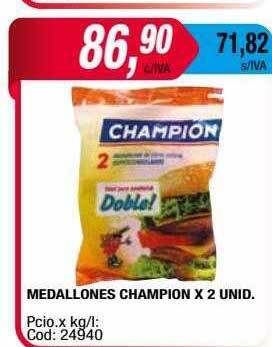 Maxiconsumo Medallones champion oferta