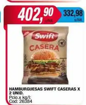 Maxiconsumo Hamburguesas swift caseras oferta