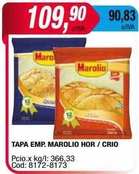 Maxiconsumo Tapa emp marolio hor crio oferta