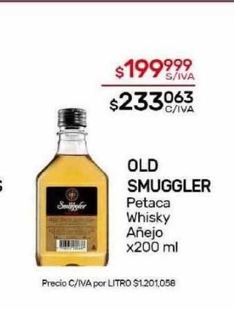Nini Mayorista Old smuggler petaca whisky añejo oferta