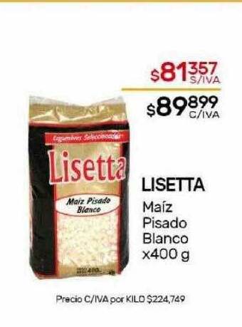 Nini Mayorista Lisetta maiz pisado blanco oferta