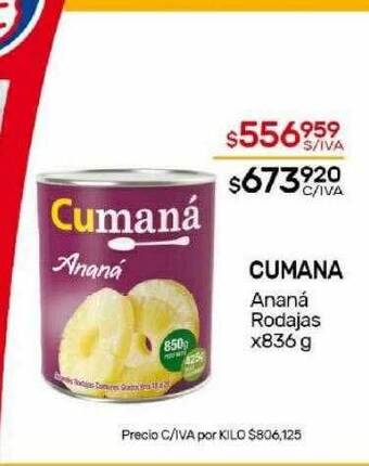 Nini Mayorista Cumana ananá rodajas oferta