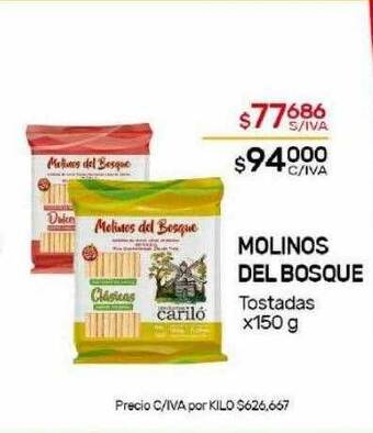 Nini Mayorista Molinos del bosque tostadas oferta