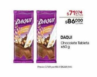 Nini Mayorista Daqui chocolate tableta oferta