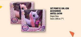 Punto Mayorista Set pony x 2 un con accesorios oferta