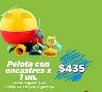 Supermercados Vea Pelota con encastres oferta
