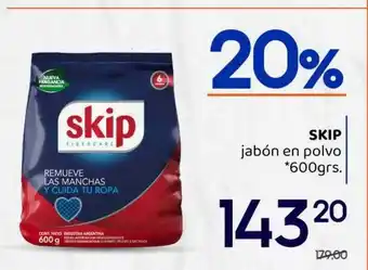 Supermercados Monarca Skip jabón en polvo oferta
