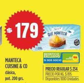 Supermercados Vea Manteca cuisine & co oferta