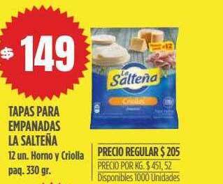Supermercados Vea Tapas para empanadas la salteña oferta
