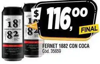 Supermercados Yaguar Fernet 1882 con cola oferta