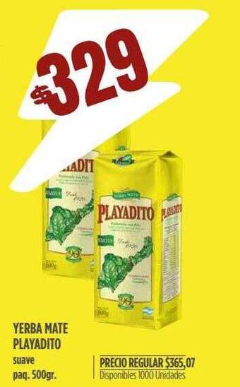 Supermercados Vea Yerba mate playadito oferta