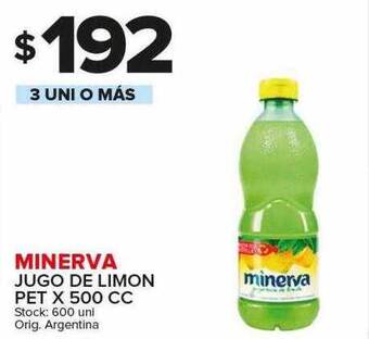 Carrefour Maxi Minerva jugo de limon pet oferta