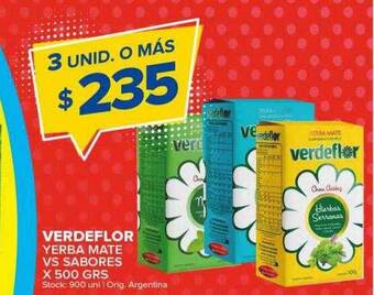 Carrefour Maxi Verdeflor yerba mate vs sabores oferta