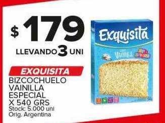 Carrefour Maxi Exquisita bizcochuelo vainilla especial oferta