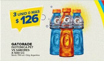 Carrefour Maxi Gatorade isotonica pet vs sabores oferta