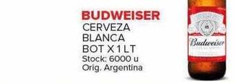Carrefour Maxi Budweiser cerveza blanca oferta