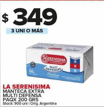 Carrefour Maxi La serenisima manteca extra multi defensa oferta