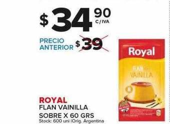 Carrefour Maxi Royal flan vainilla sobre oferta