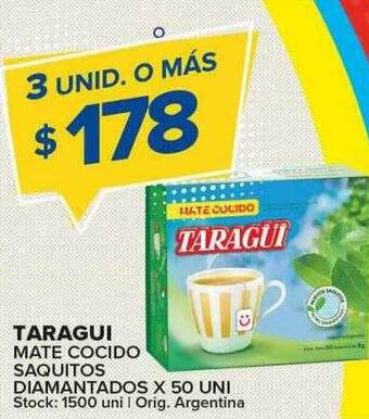 Carrefour Maxi Taragui mate cocido saquitos diamantados oferta