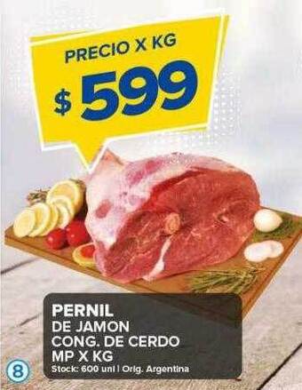 Carrefour Maxi Pernil de jamon cong de cerdo mp x kg oferta
