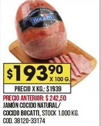 Coto Jamón cocido natural cocido bocatti oferta