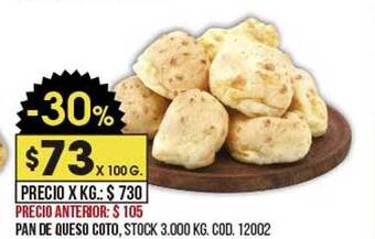 Coto Pan de queso coto oferta