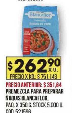 Coto Premezcla para preparar ñoquis blancaflor oferta