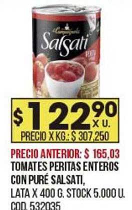 Coto Tomates peritas enteros con puré salsati oferta