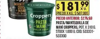 Coto Pasta mantequilla de maní croppers oferta