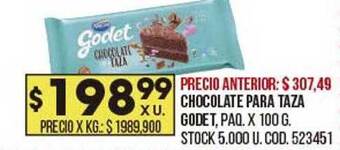 Coto Chocolate para taza godet oferta