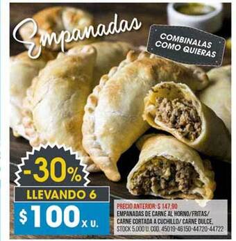 Coto Empanadas de carne al horno fritas carne cortada a cuchillo carne dulce oferta