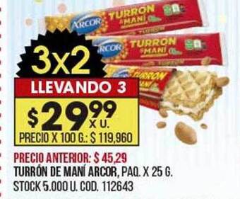 Coto Turrón de maní arcor oferta