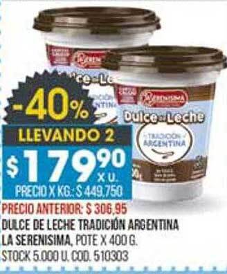 Coto Dulce de leche tradicion argentina la serenisima oferta