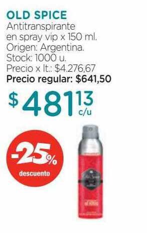 Farmacity Old spice antitranspirante en spray vip -25% descuento oferta