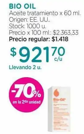 Farmacity Bio oil aceite tratamiento -70% en la 2da unidad oferta
