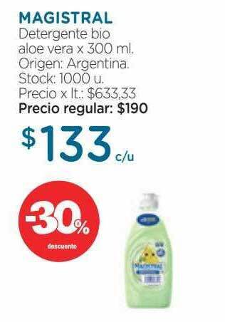 Farmacity Magistral detergente bio aloe vera -30% descuento oferta