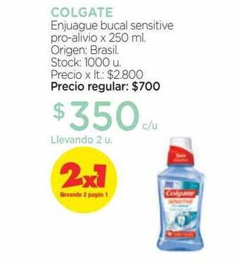 Farmacity Colgate enjuague bucal sensitive pro-alivio oferta