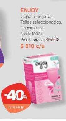 Farmacity Enjoy copa menstrual oferta