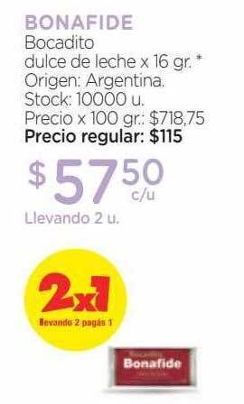 Farmacity Bonafide bocadito dulce de leche oferta
