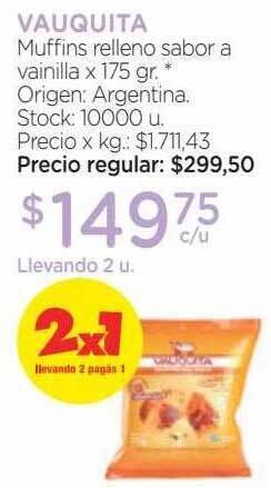 Farmacity Vauquita muffins relleno sabor a vainilla oferta